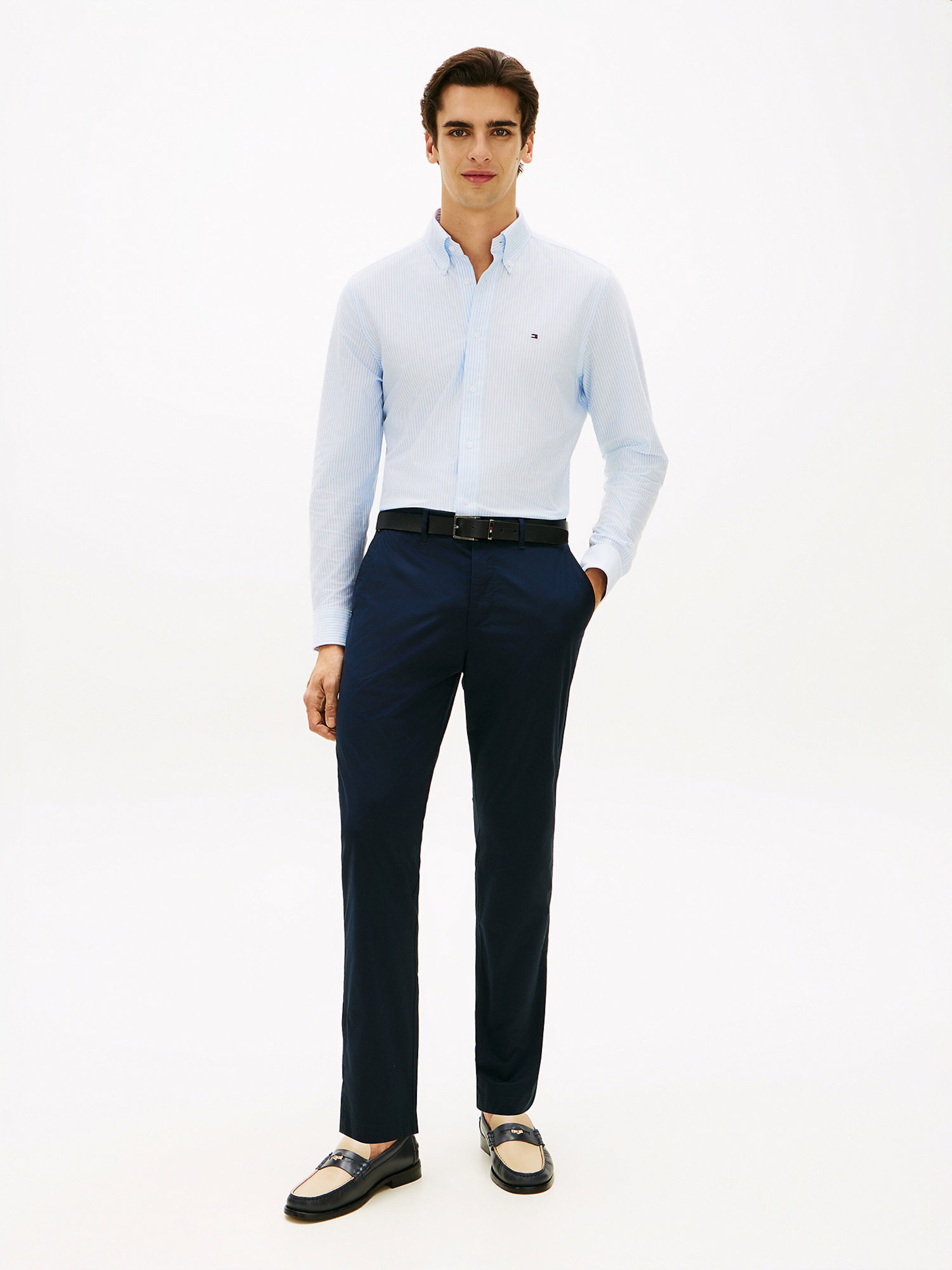 TOMMY HILFIGER Узкие брюки-чиносы в цвете Navy — фото 3