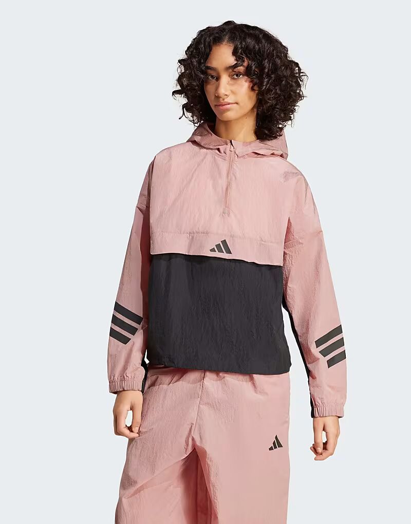 

Ветровка Adidas Future Icons с тремя полосками в теплом цвете глины
