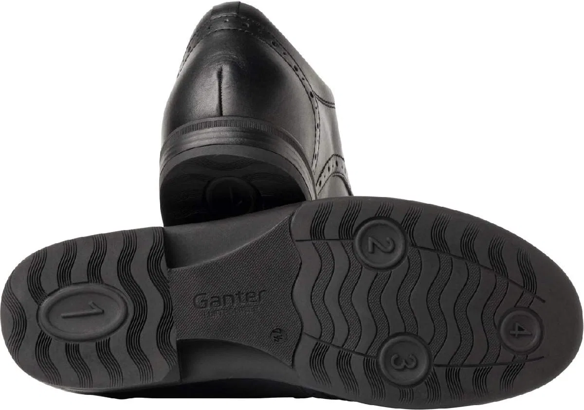 Мужские туфли-броги на шнуровке Ganter GREG Wide G, Multicoloured Black 0100 — фото 3
