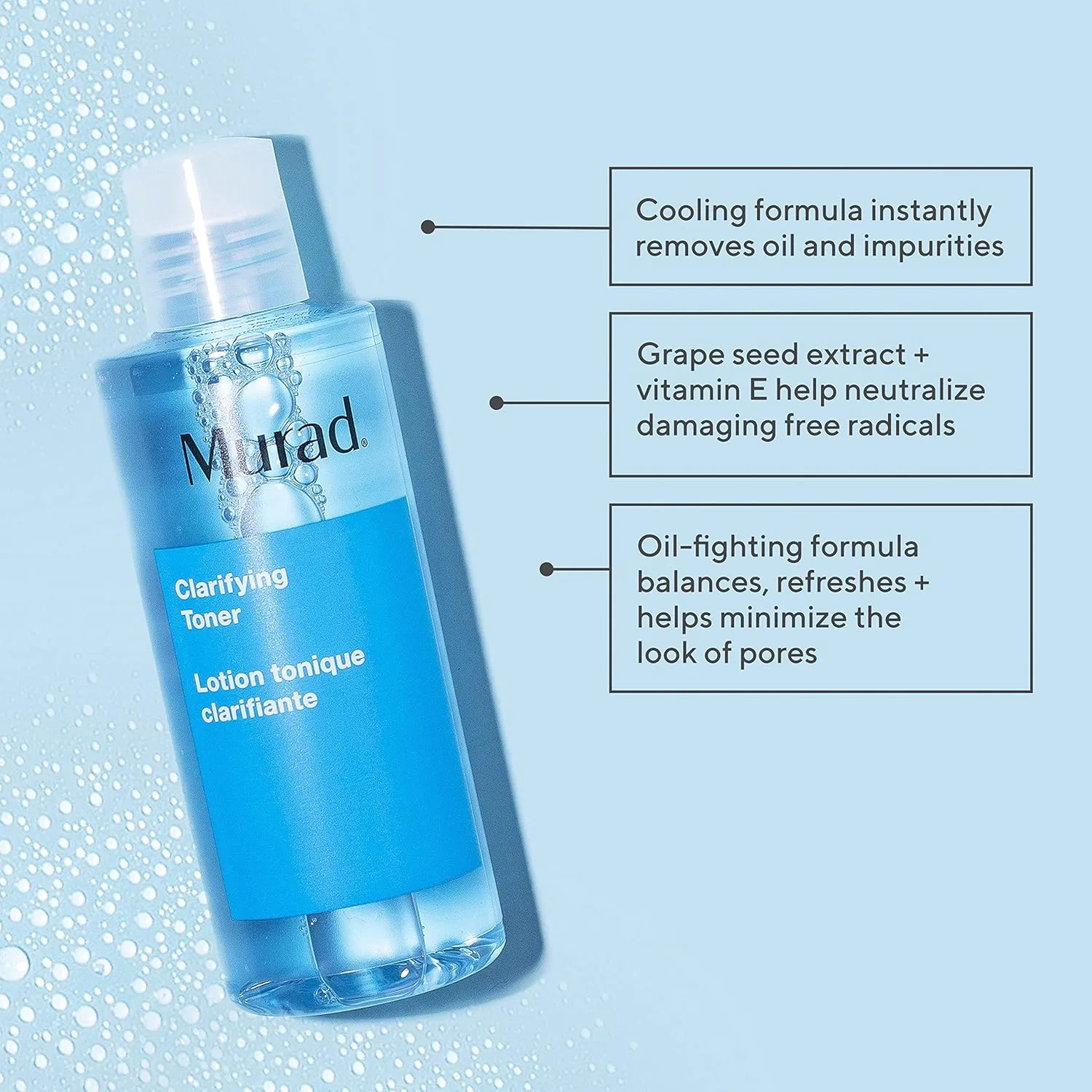 Тоник Murad — Clarifying Toner - с контролем жирности и охлаждающим эффектом, с экстрактами гамамелиса, 177 мл — фото 2
