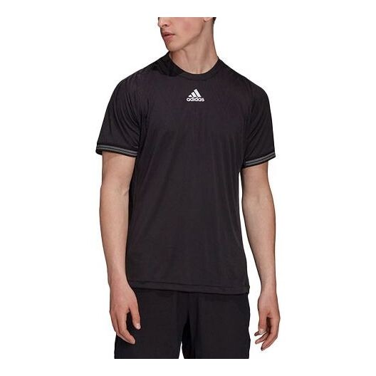 

Футболка adidas Flift Tee Pb Tennis Sports Slim Fit Round Neck Short Sleeve Black, мультиколор