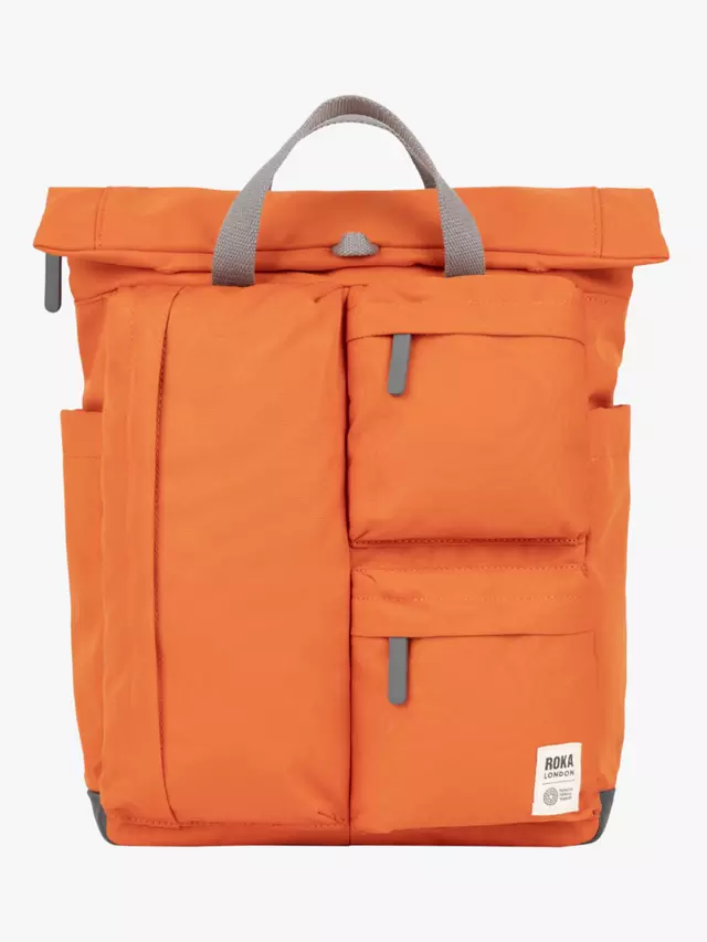 

Рюкзак ROKA London Waterhouse Recycled Canvas Rolltop, цвет atomic/orange