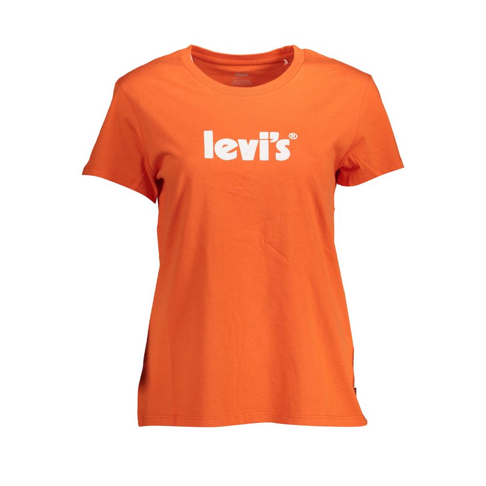 

Оранжевая хлопковая женская футболка Levi´s