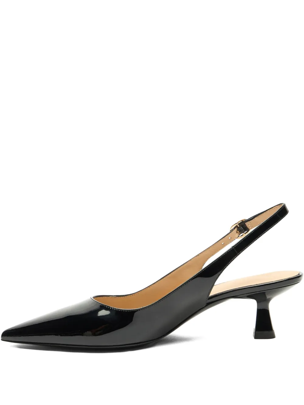 Лакированные туфли Sculpt 35 с ремешком на пятке Stuart Weitzman, черный