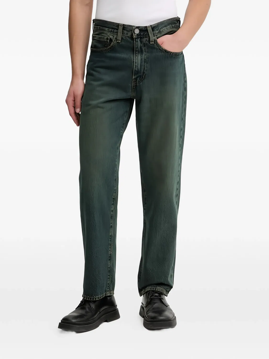 Прямые джинсы 568 Loose Levi's, зеленый