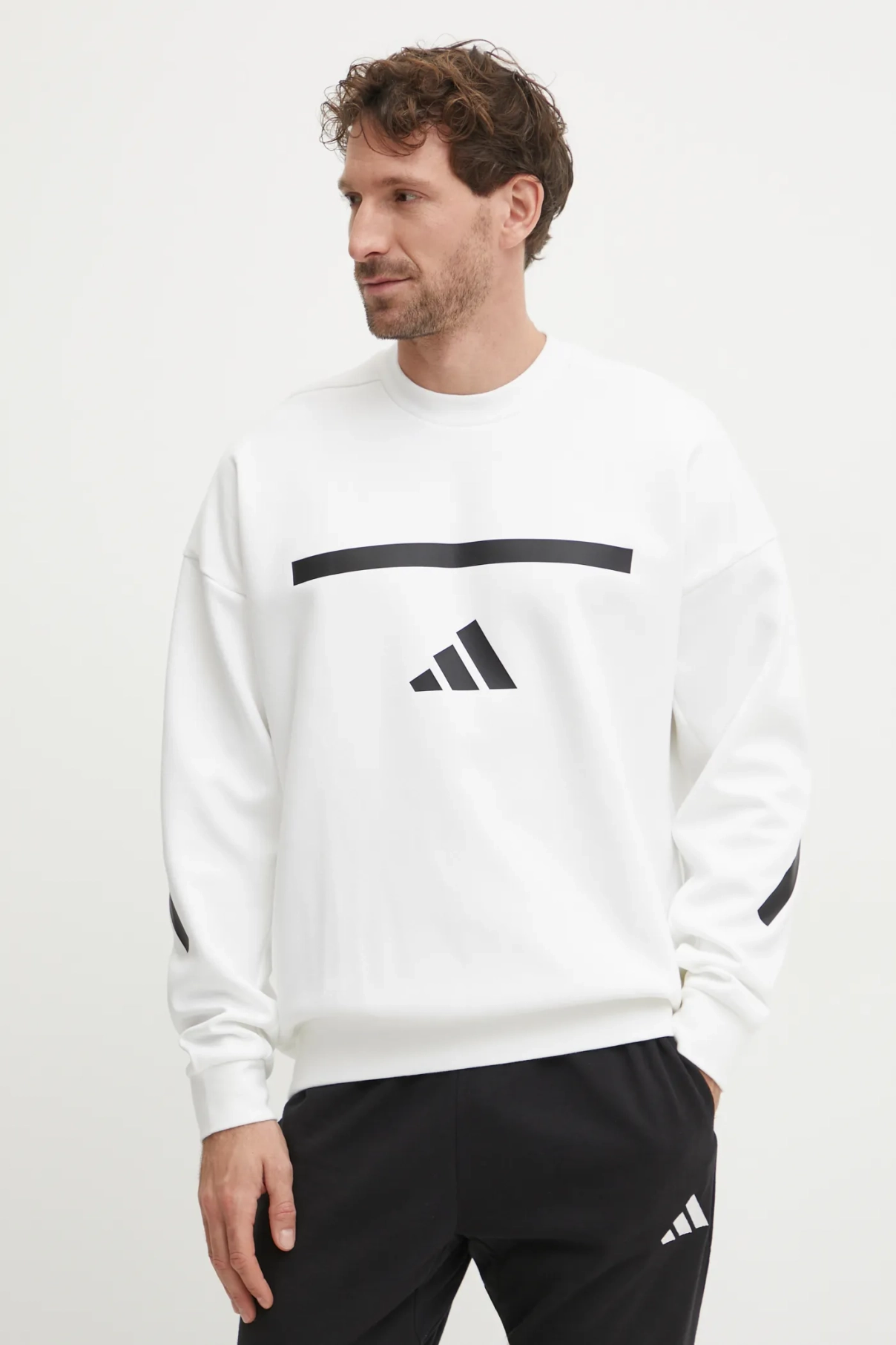 

ЗНЕ толстовка adidas, бежевый