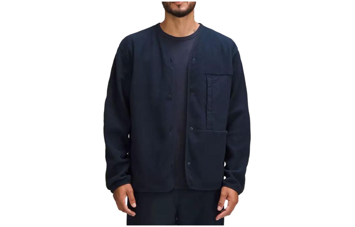 

Lululemon Мужская куртка из флиса с вельветовой текстурой, Marine Blue/TRNV