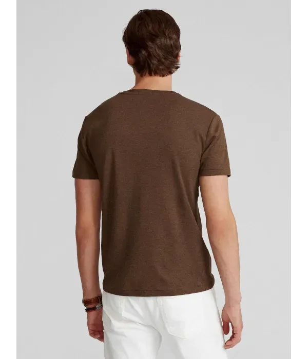 Футболка custom slim fit Polo Ralph Lauren, коричневый — фото 3