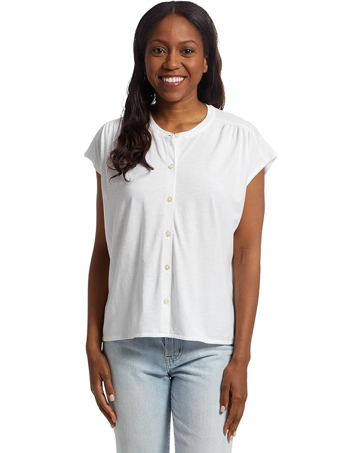 

Футболка Lilla P Relaxed Button Down Tee, белый