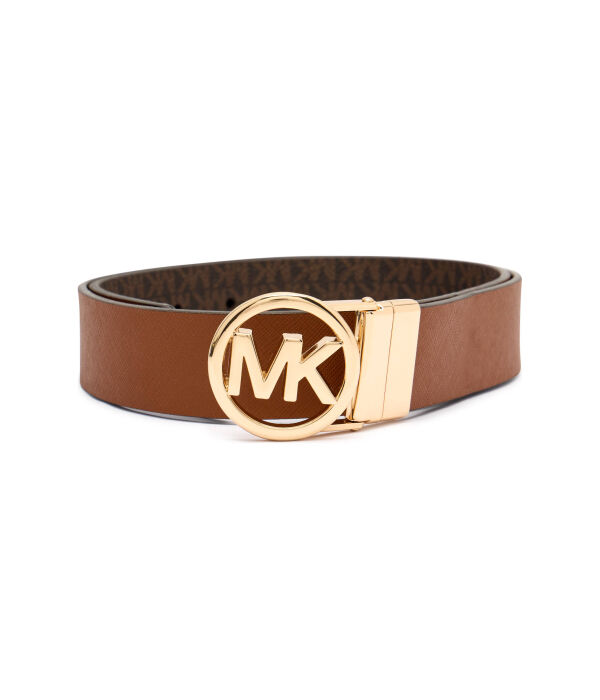 

Двусторонний ремень из сафьяновой кожи Michael Kors, коричневый
