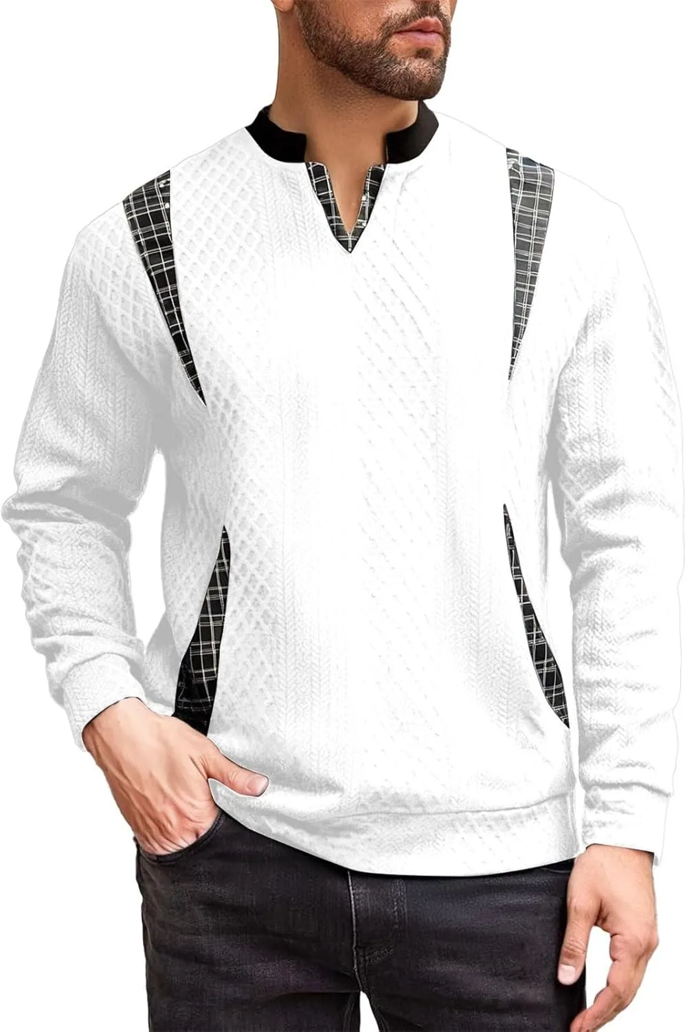 

Свитшот мужской Oversized Western Jacquard с круглым вырезом