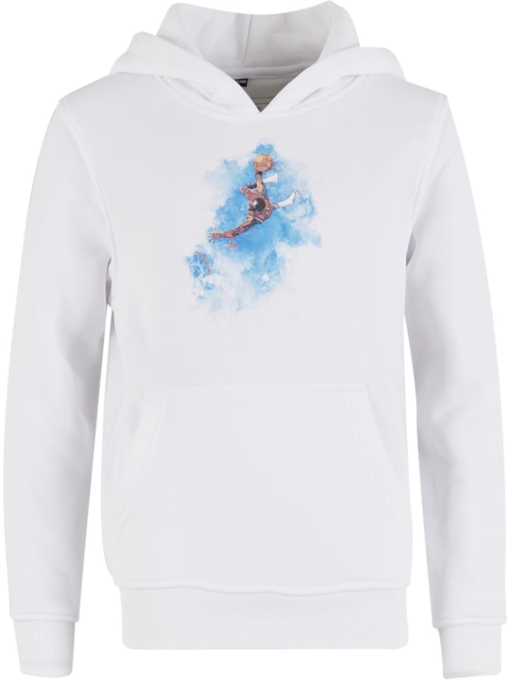 

Детская толстовка с капюшоном "Basketball Clouds Hoody Kids White 158/164" белого цвета Mister Tee