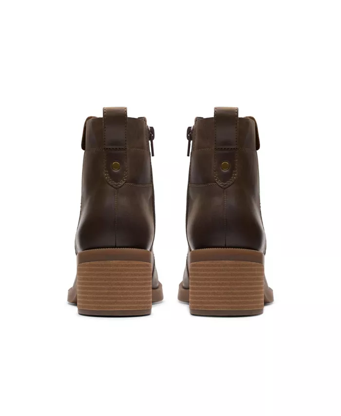 Женские полусапоги Clarks Lileigh Charm кожаные с острым носом, коричневый — фото 3
