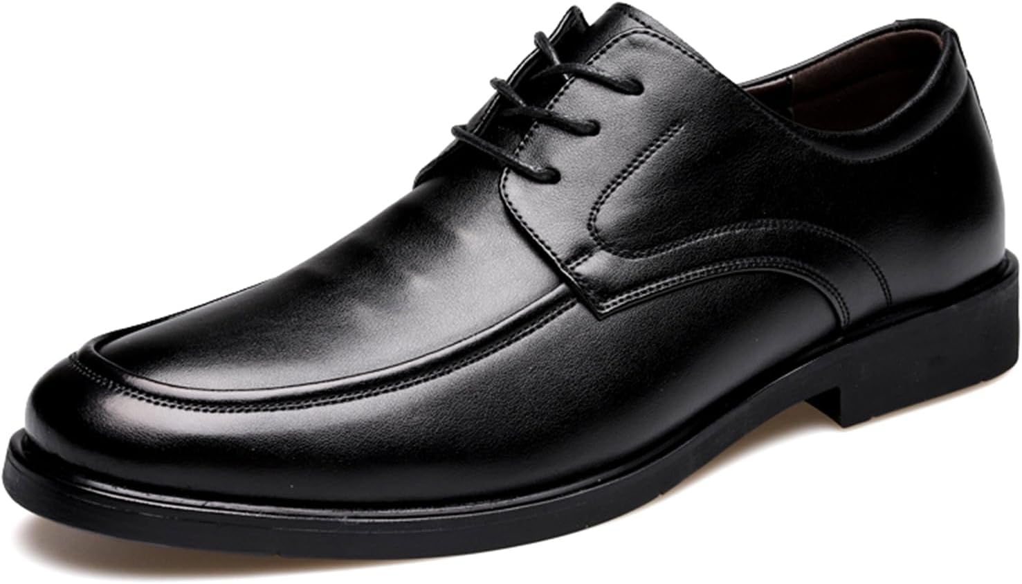 

Мужские кожаные туфли повседневного стиля Оксфорды Классические с шнуровкой Формальные деловые дерби Abborora, черный