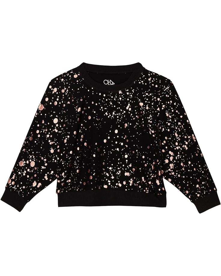 

Свитер Chaser Cozy Knit Jersey Batwing Cropped Raglan, реальный черный