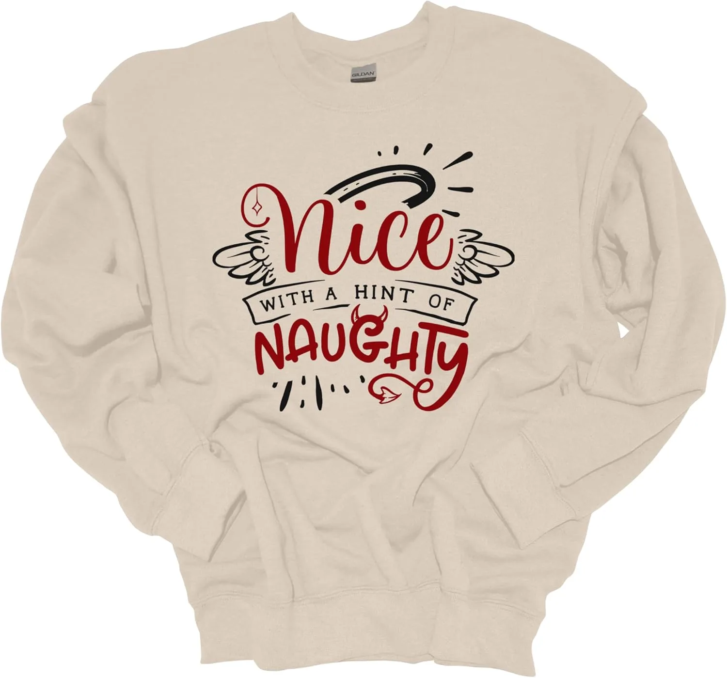 

Толстовка Trenz Shirt Company Unisex Christmas с принтом "Nice With A Hint of Naughty"