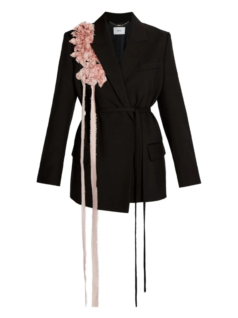 

Декорированный блейзер с поясом ERDEM, черный