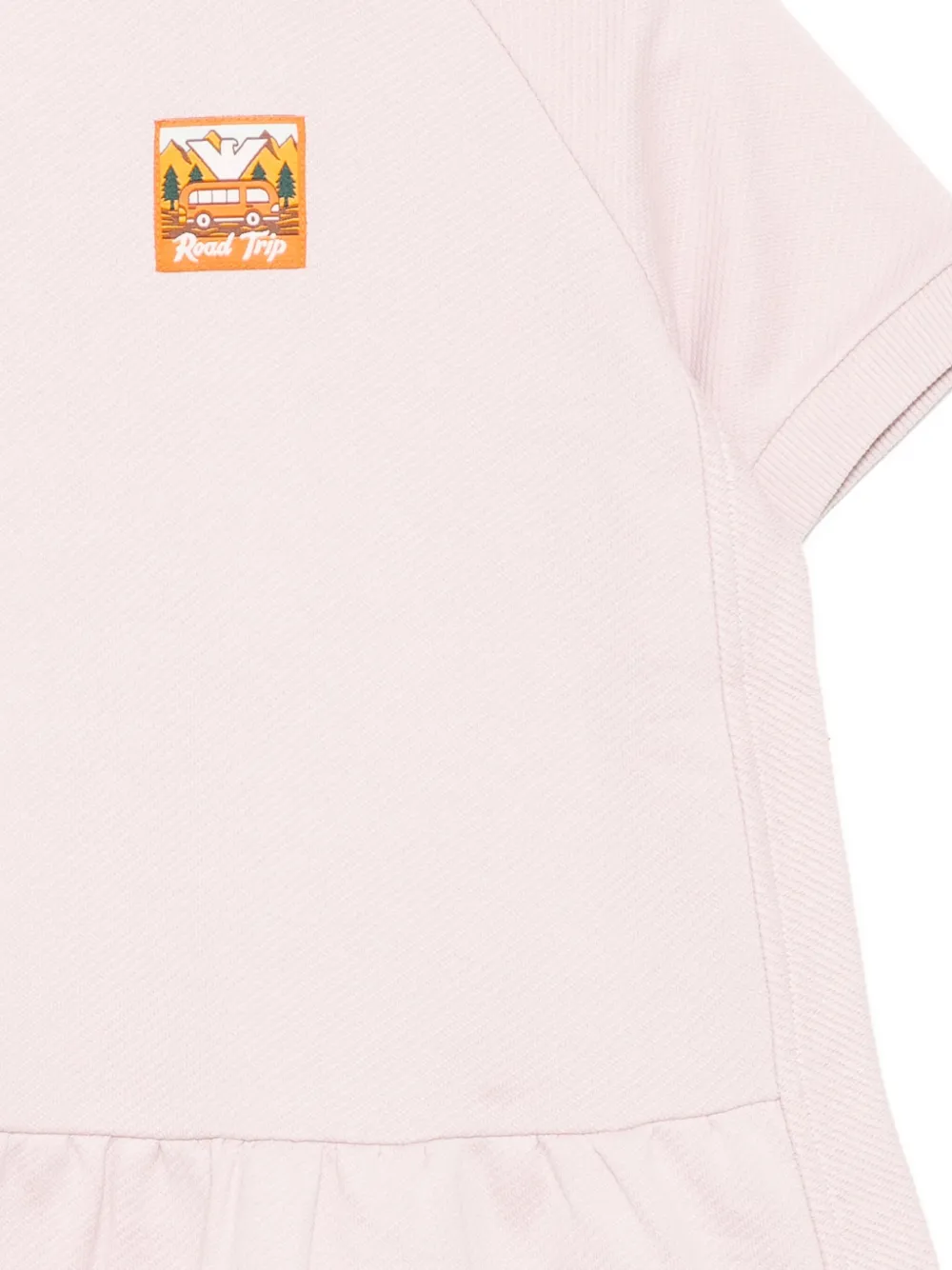 Платье из хлопка ASV Emporio Armani Kids, розовый — фото 3