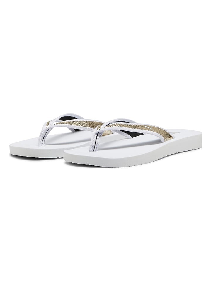 

Шлепанцы Puma Leder Sandy Flip, цвет gold/weiß