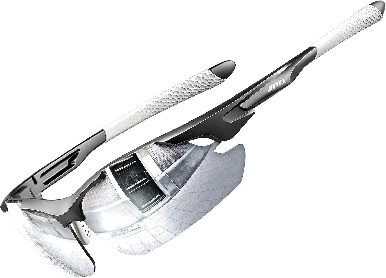 

Поляризованные солнцезащитные очки ATTCL для мужчин, спортивные: надежная фиксация, облегающая оправа из материала TR90, сверхлегкая защита от УФ-излучения, подходят для рыбалки, вождения, гольфа, Silver/Mirrored