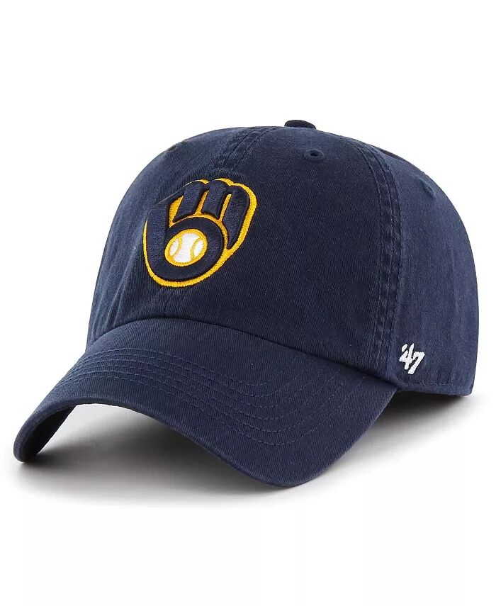 

Мужская темно-синяя кепка с логотипом Milwaukee Brewers Franchise '47 Brand