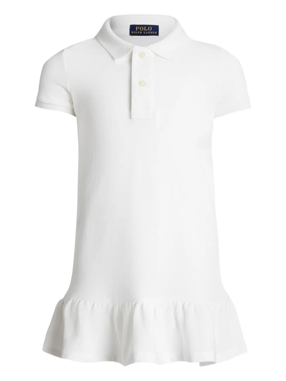 

Платье с воротником поло из ткани пике POLO RALPH LAUREN KIDS, белый