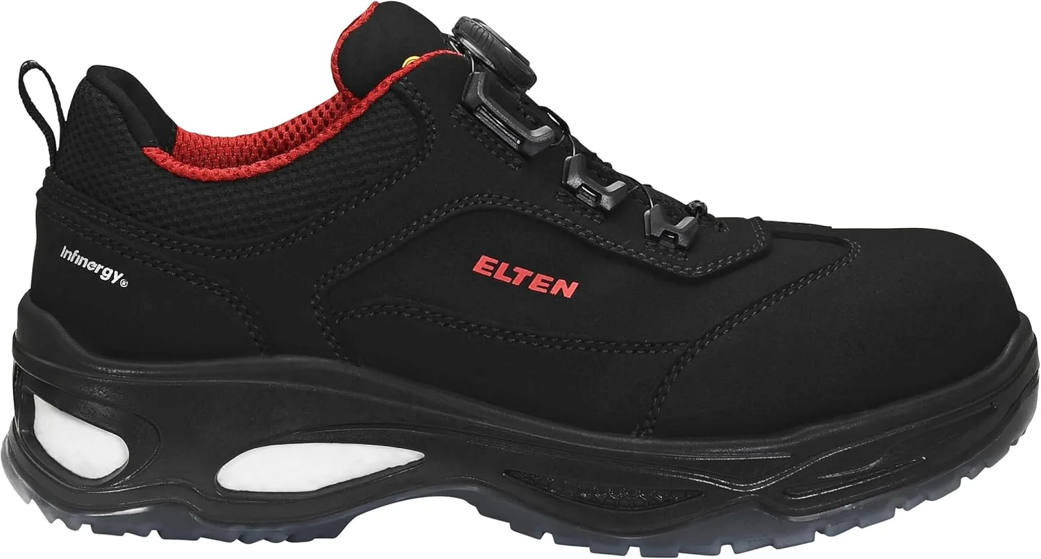Защитная обувь ELTEN Owen BOA Black Low ESD S2 для мужчин и женщин, текстиль, пластиковые носки (легче стальной), легкая, классический размер 41, черная, черный — фото 2