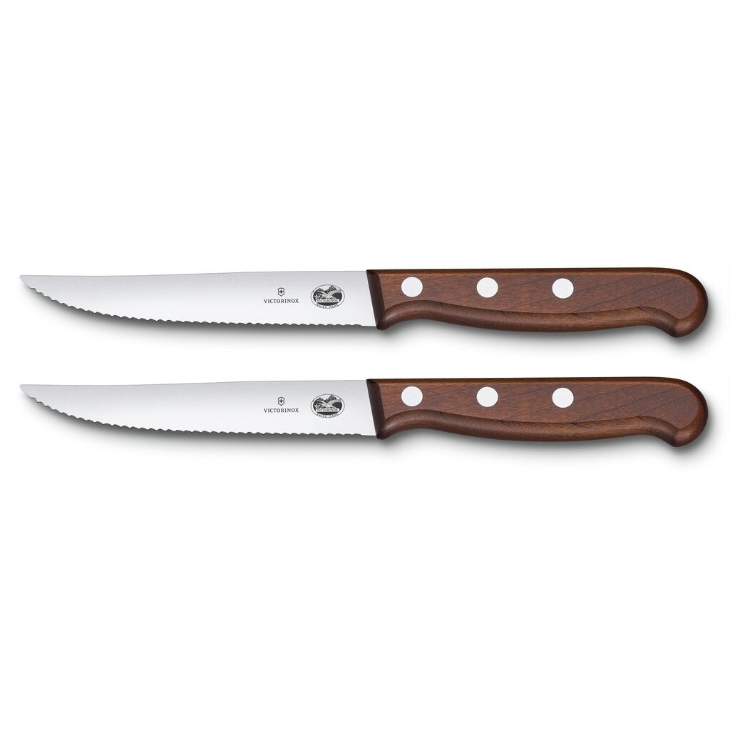 

Набор ножей для стейка VICTORINOX Wood 5.1230.12G, 2 предмета, с зубчатым краем, 12см Victorinox Swiss Army