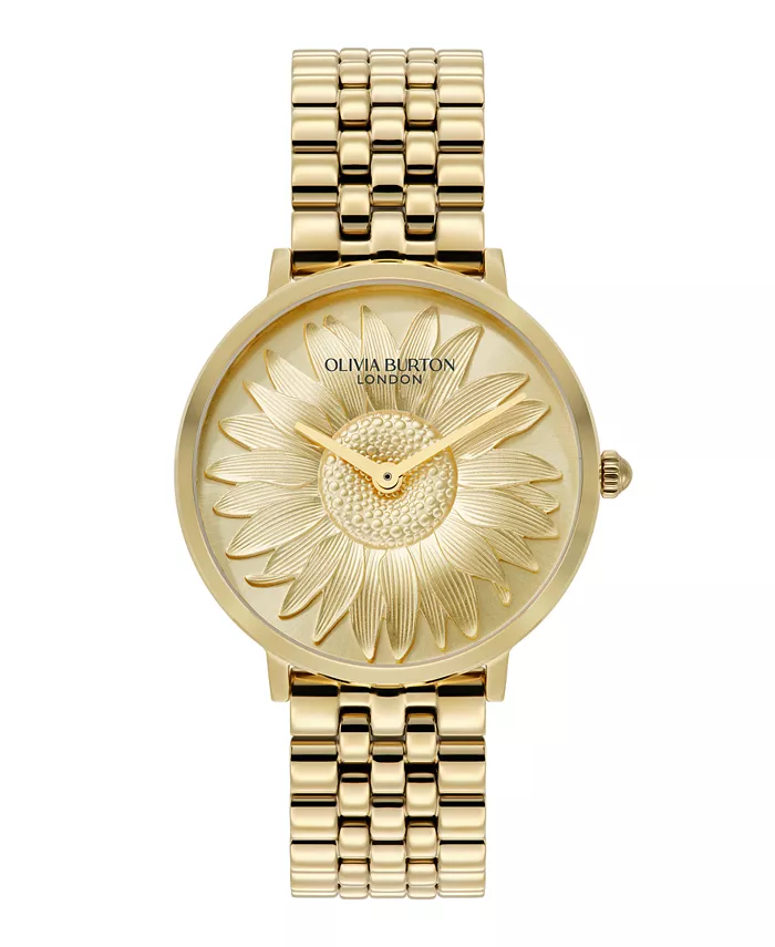 

Женские наручные часы из нержавеющей стали с позолотой "Sunflower", 35 мм Olivia Burton