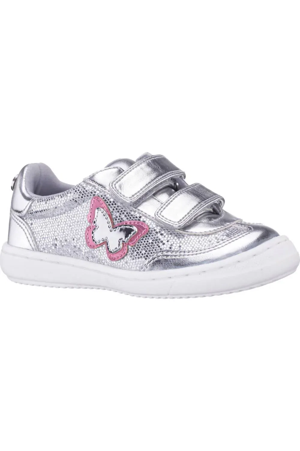 Кроссовки Desty для девочек с серебристыми блестками Nina, Silver Glitter