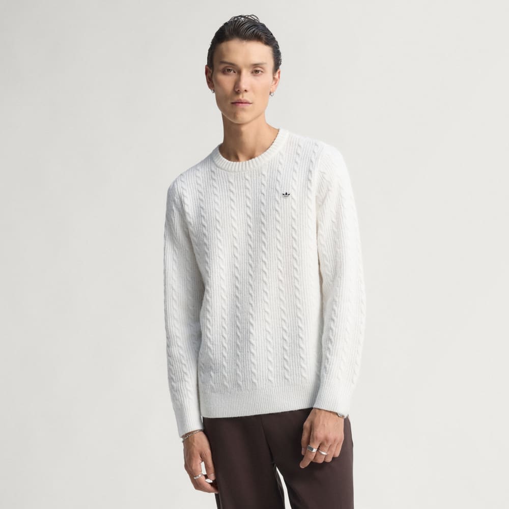 

Толстовка Adidas Originals Cableknit Sweater, цвет Chalk White