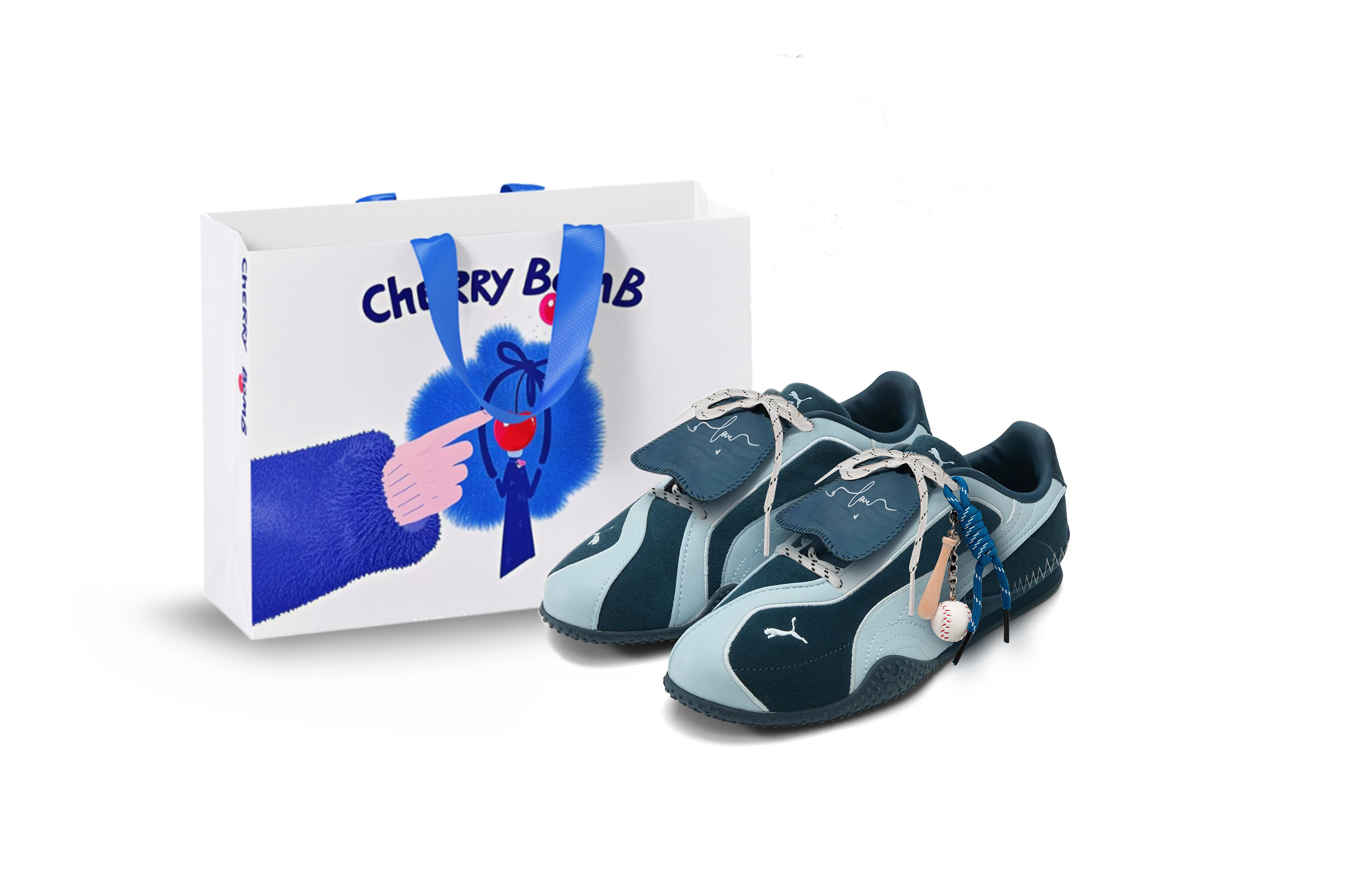 

PUMA Bella V2 Cherry Bomb, Equestrian Blue устойчивые к истиранию кроссовки с поддержкой и покрытием, низкие, повседневные, унисекс