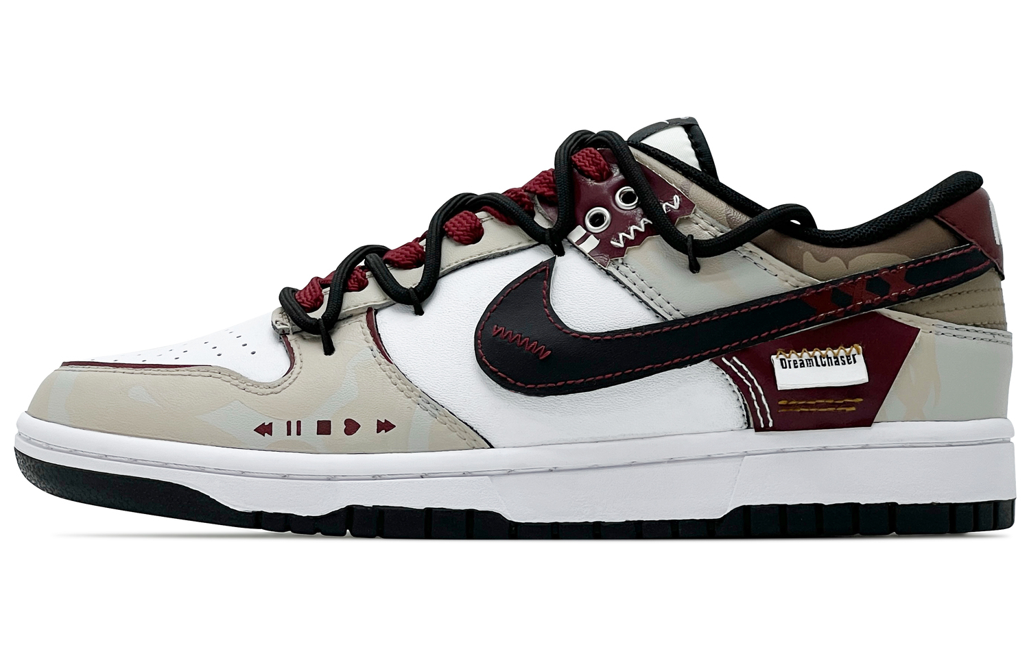 

Nike Скользоустойчивые износостойкие низкие скейтерские кеды Unisex бежево-бело-красные, цвет Beige White Red