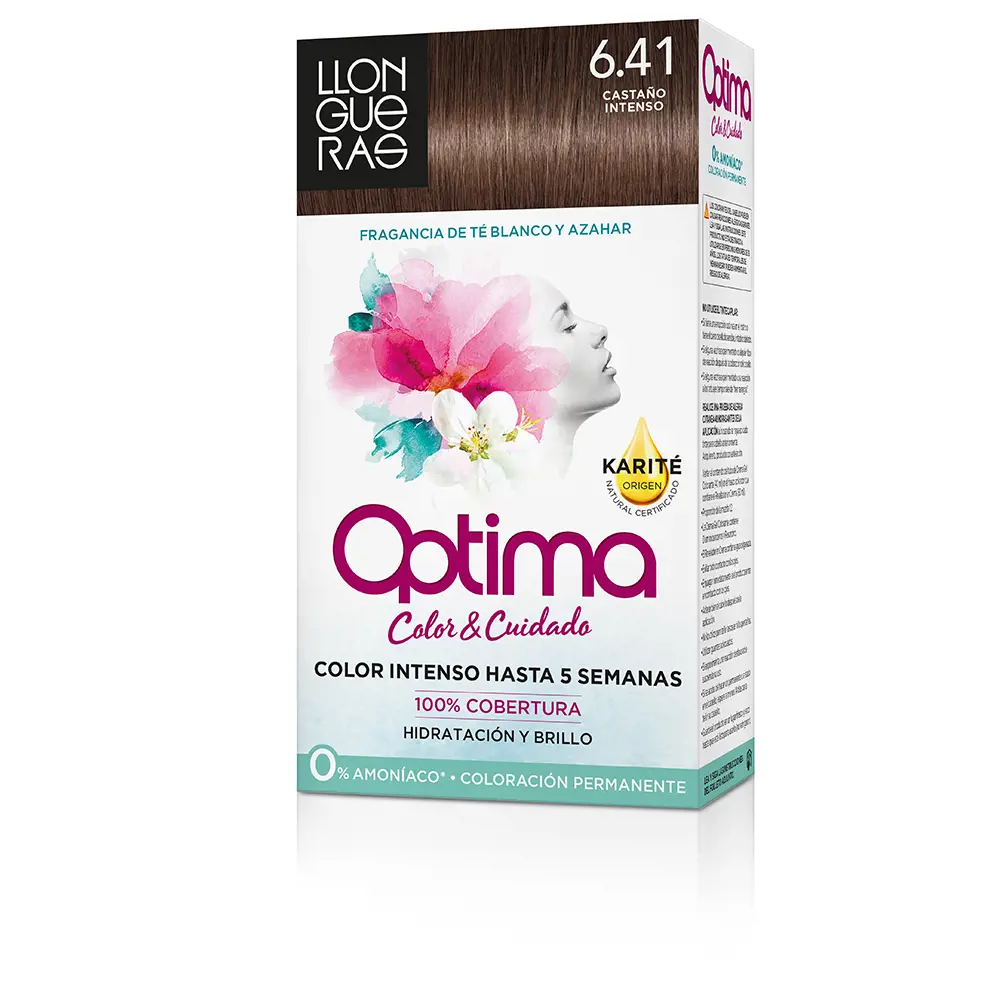 

Краска для волос Optima coloración permanente Llongueras, цвет 6.41-bombón chocolate, 1 шт.