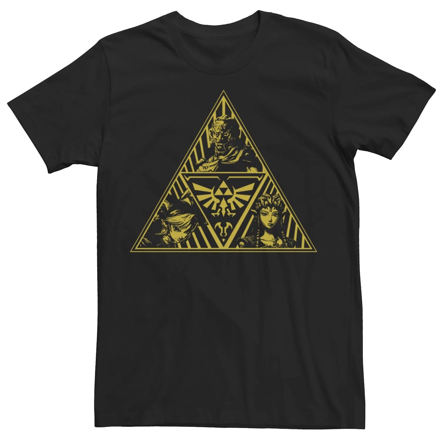 

Мужская футболка с портретным наполнением Nintendo The Legend Of Zelda Triforce Triforce Licensed Character