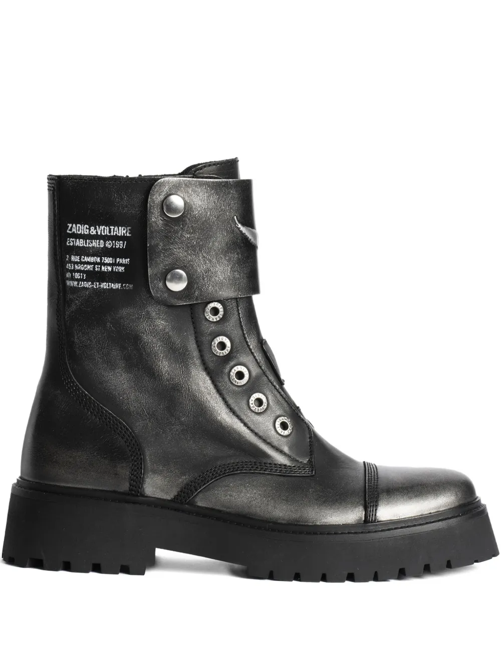 Ботинки в стиле милитари Zadig&Voltaire, черный