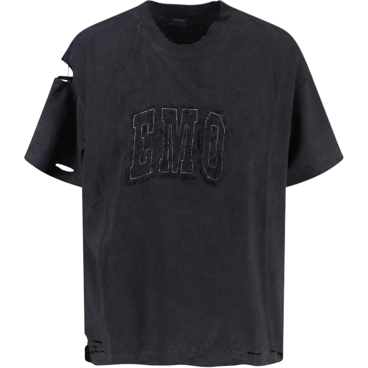 Футболка с потертостями Balenciaga Black