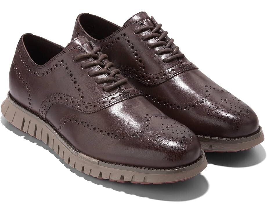 

Оксфорды Cole Haan Zerogrand Remastered Wing Tip Unlined, цвет Dark Chocolate/Irish Coffee