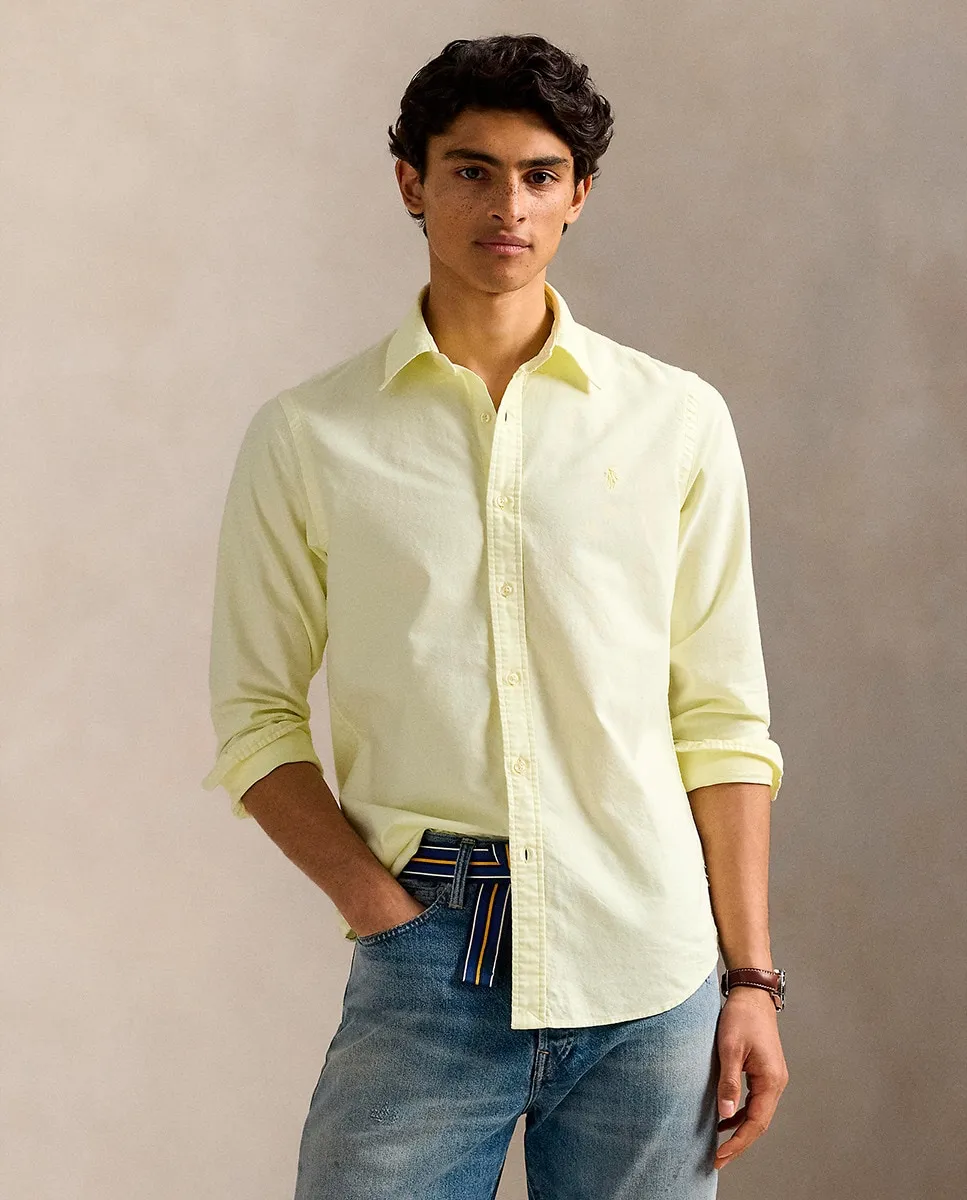 

Мужская рубашка из хлопка, прямого кроя Polo Ralph Lauren, жёлтый