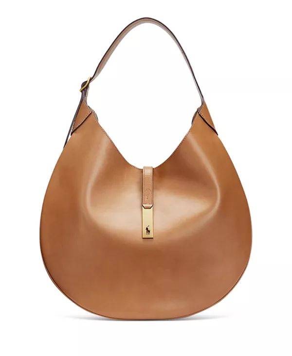 

Большая сумка-хобо Polo ID Polo Ralph Lauren, бежевый