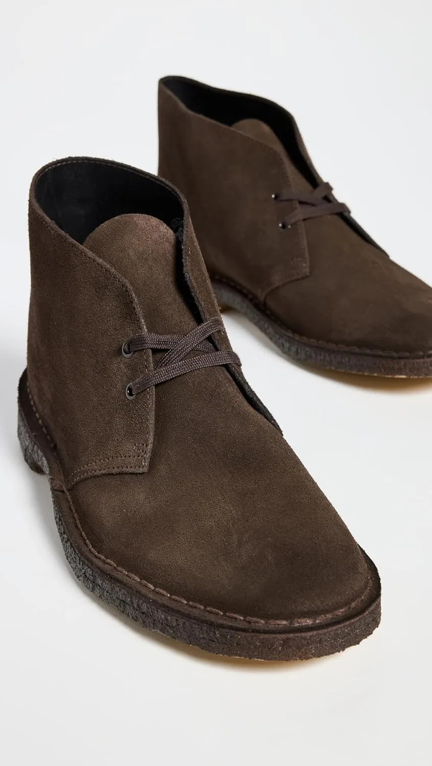 Ботинки Clarks Herren Desert Chukka-Stiefel, Brown Suede — фото 4