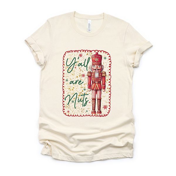 

Футболка с принтом Y'All are nuts nutcracker Simply Sage Market, Cream, Зеленый, Футболка с принтом Y'All are nuts nutcracker Simply Sage Market, Cream