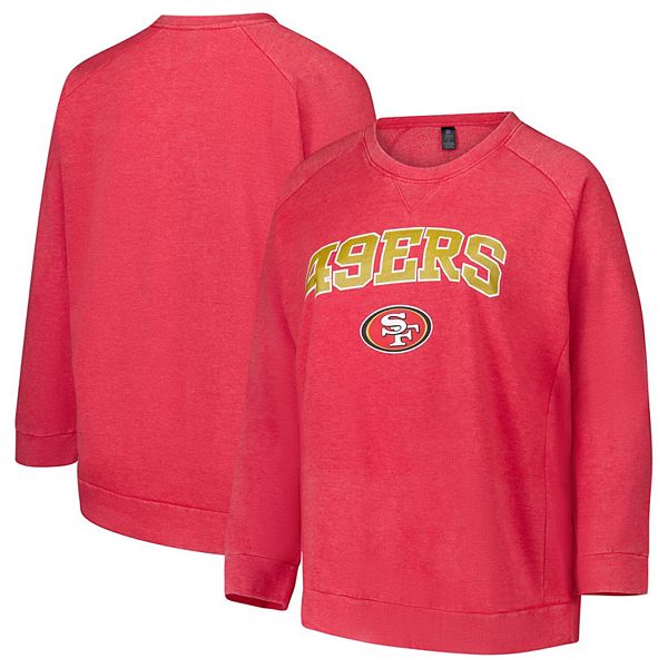 

Женский красный свитшот с кислотным принтом San Francisco 49ers Fanatics