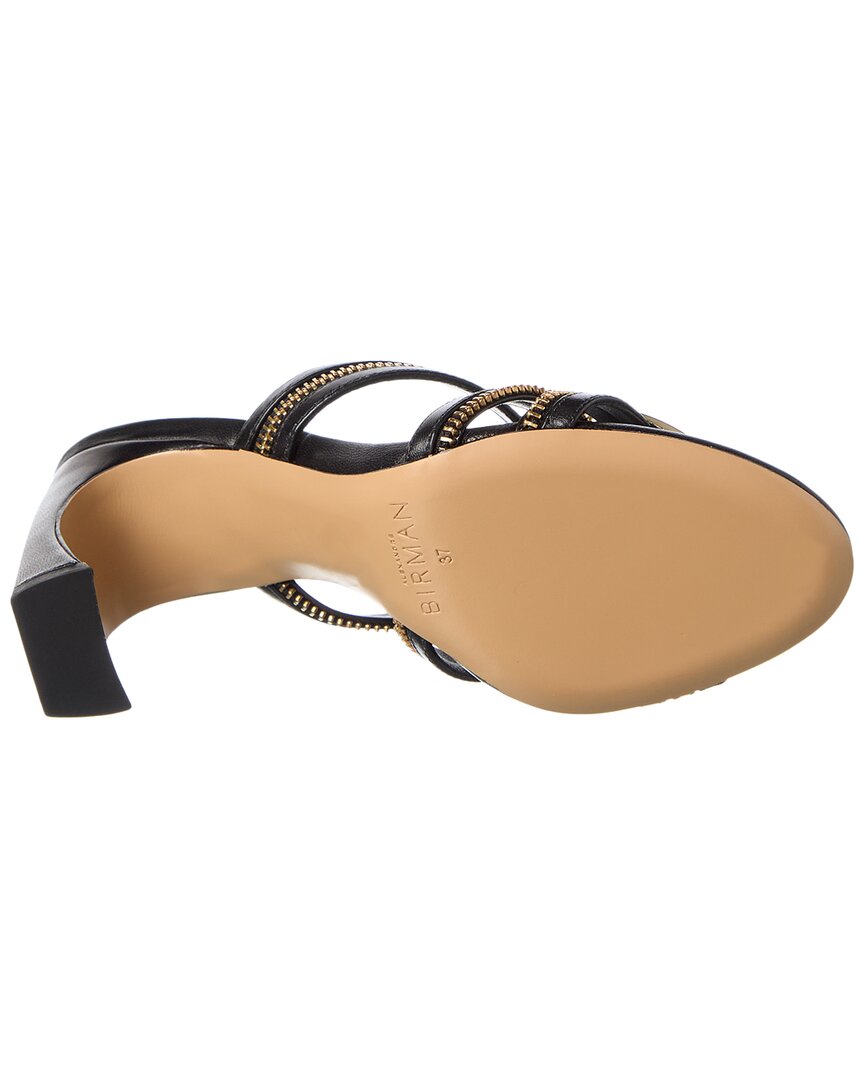 Alexandre Birman Zoe 90 Leather Sandal, черный — фото 4