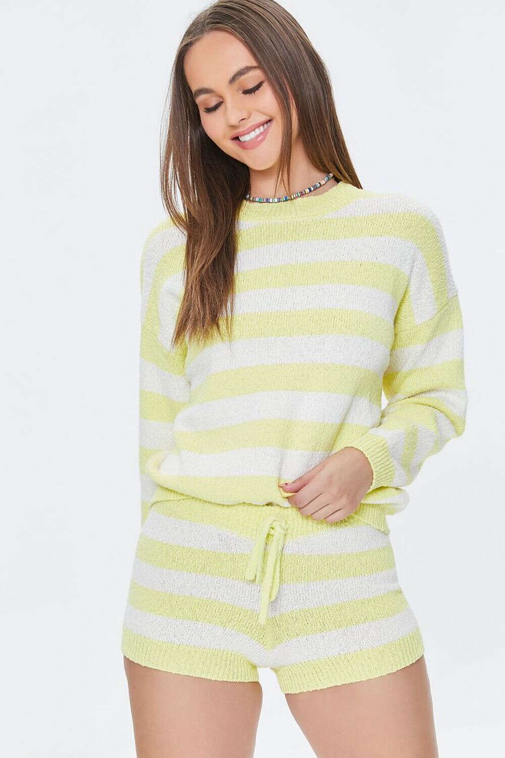 

Полосатые шорты на шнурке Forever 21, желтый