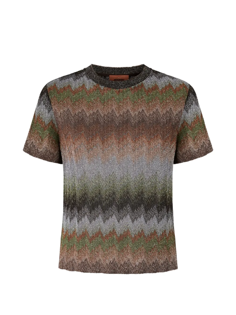 

Футболка с коротким рукавом и змеиным принтом Missoni, коричневый