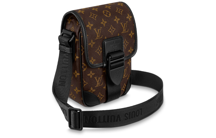 LOUIS VUITTON Арчи кожаный мессенджер через плечо маленький мужской коричневый — фото 2