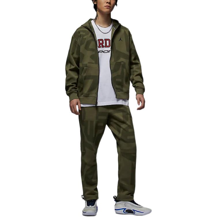 Спортивные штаны SportHOOP вязаные мужские Medium Olive Green Jordan, оливковый зеленый — фото 3