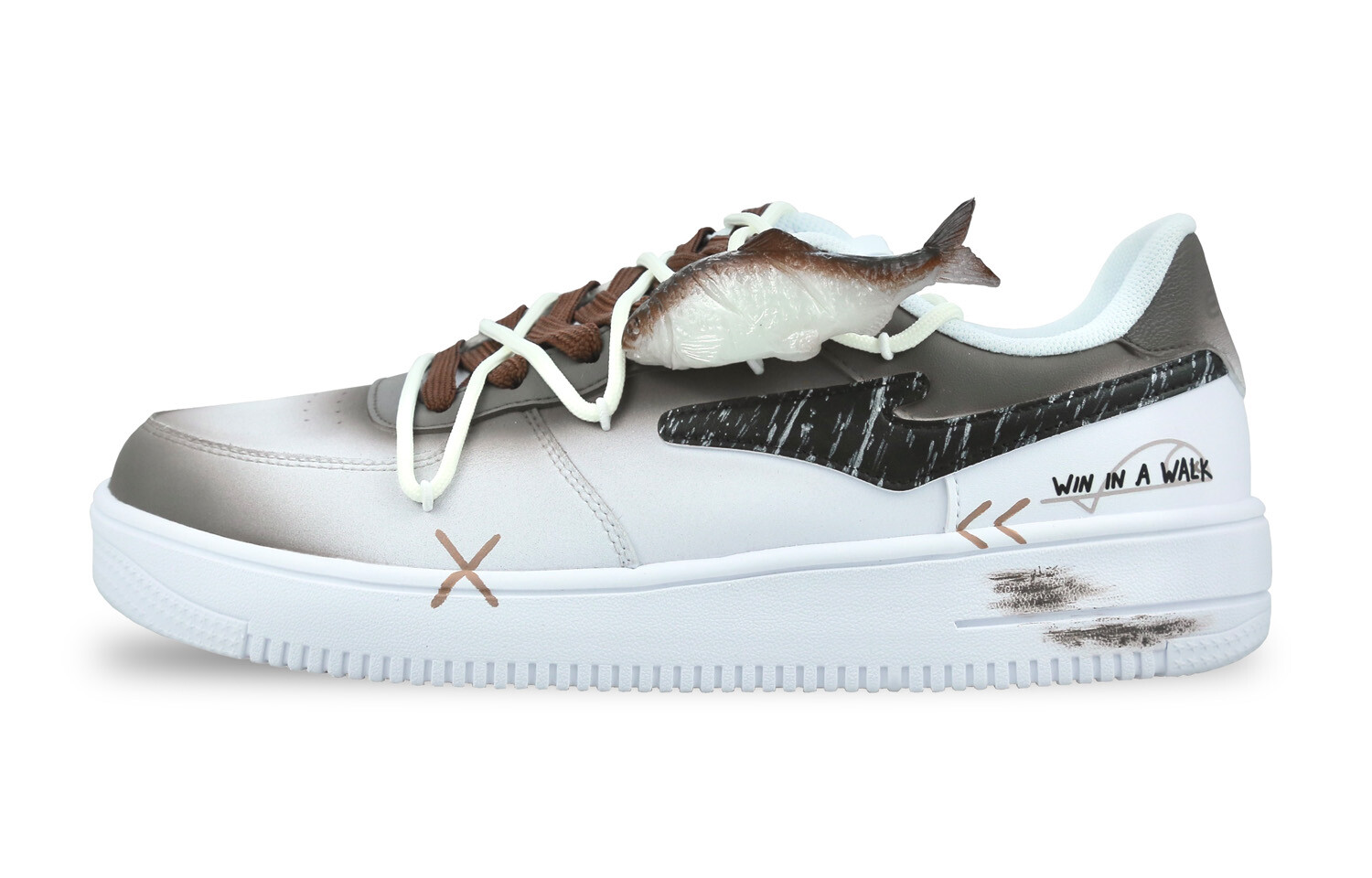 

Кеды мужские, обувь для скейтбординга низкая белый/коричневый Erke