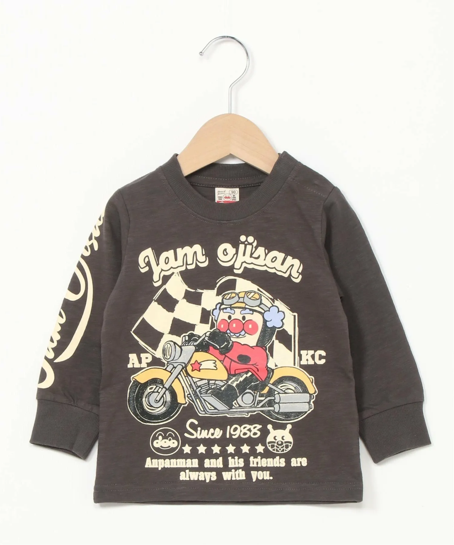 Футболка с длинным рукавом "Мотоциклетный дядя Джем" APKC/(K) Anpanman Kids Collection, black — фото 2